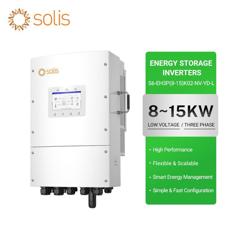 Solis Hybrid Inverter 8kw 10kw 12kw 15kw Triple AC Output 400V 60Hz Solar Three Phase Inverters