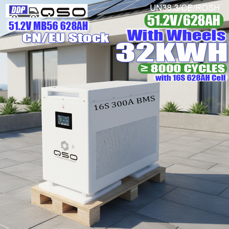 QSO All in One 32Kw 4nrgy 32Kwh 51.2V MB56 628AH Hektary Offgrid Poland DDP 32 KWH 64Kwh 30Kwh Lithium 48V Lifepo4 Battery Pack