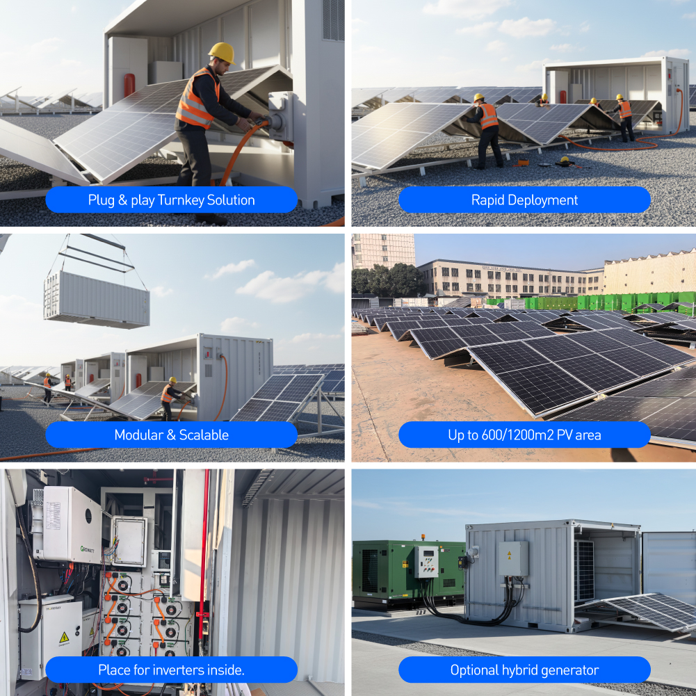 CE TUV Certified Foldable Solar Panel Container With Plug And Play System For Professional Industrial Energy Storage Solutions