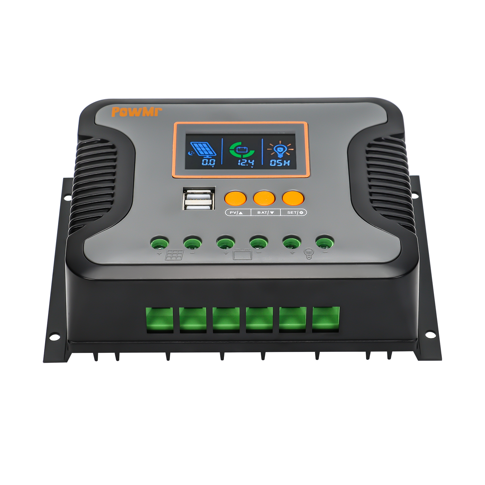 PowMr PWM Solar Controller 30A 100V Solar Charge Controller 12V/24V/48V Auto Solar Charger Controller