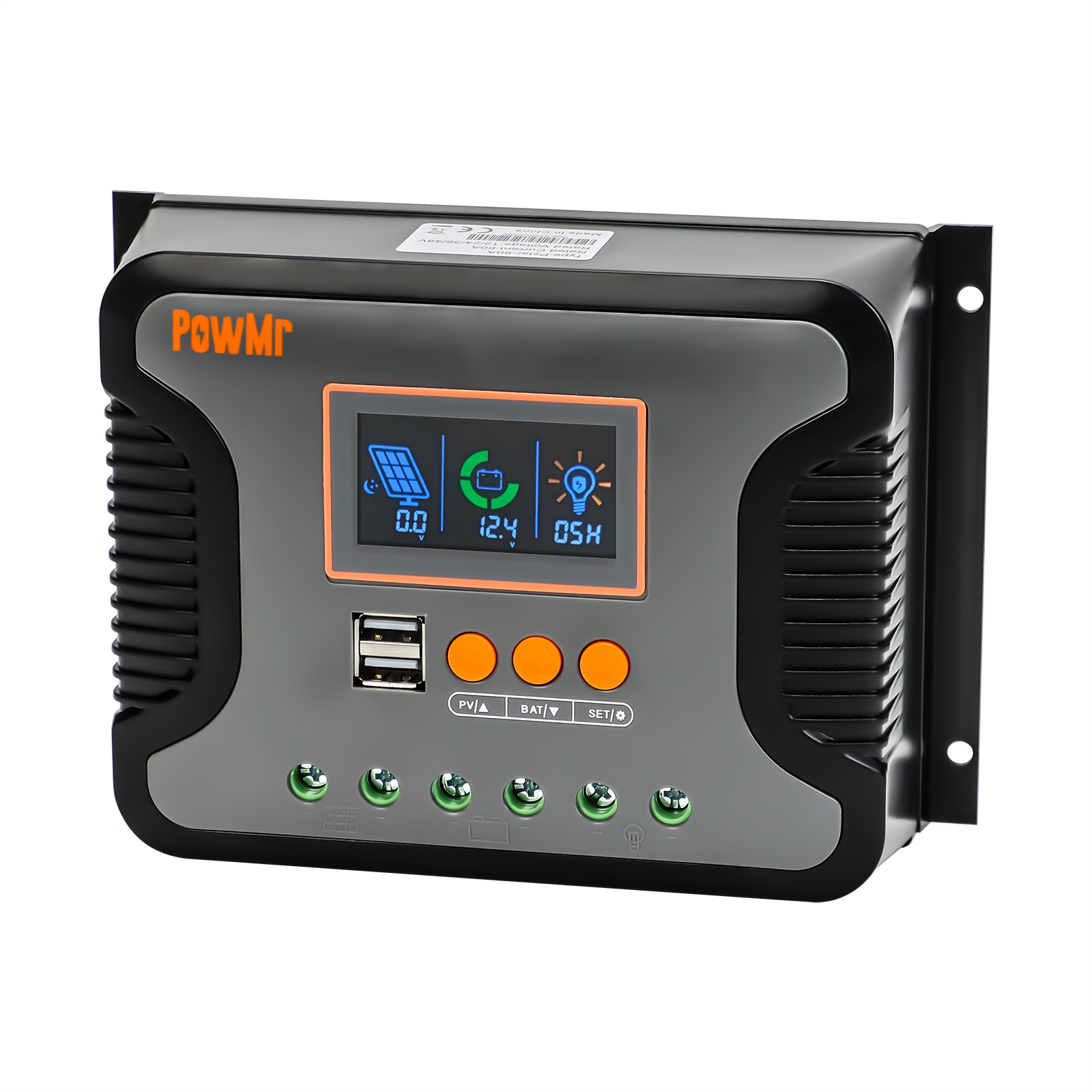 PowMr PWM Solar Controller 30A 100V Solar Charge Controller 12V/24V/48V Auto Solar Charger Controller