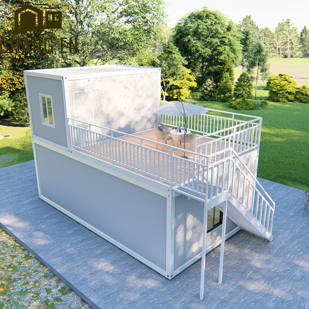 JHCE2 Luxury Mobile House Low Cost 2-Story Flat Pack Modular Trailer Stackable Expandable Modified Studio Living Container