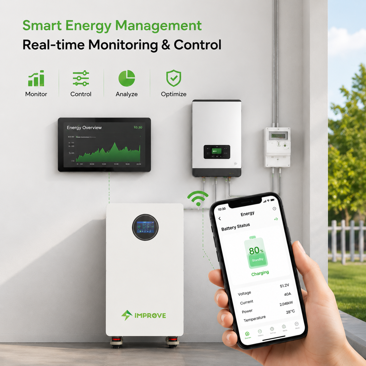 Full Range 16kwh LiFePO4 Battery 48V 51.2V Lithium 16kwh 32kWh 40kWh Home Solar Battery Energy Storage System One Stop Solution