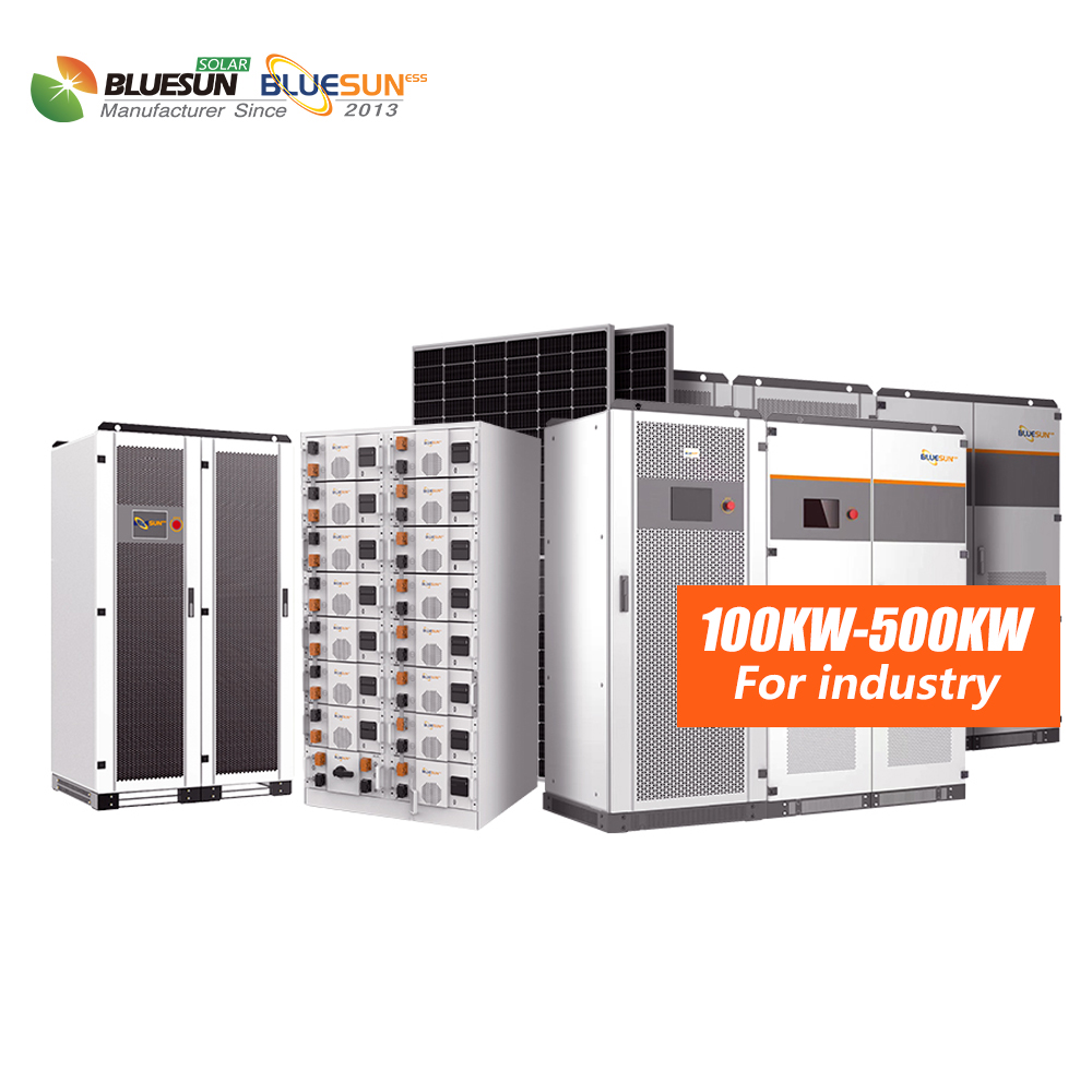For Bluesun Hybrid 3kW 5kW 15kW Solar Panel System With 48V 200Ah Lithium Battery MPPT Controller For Solar Energy