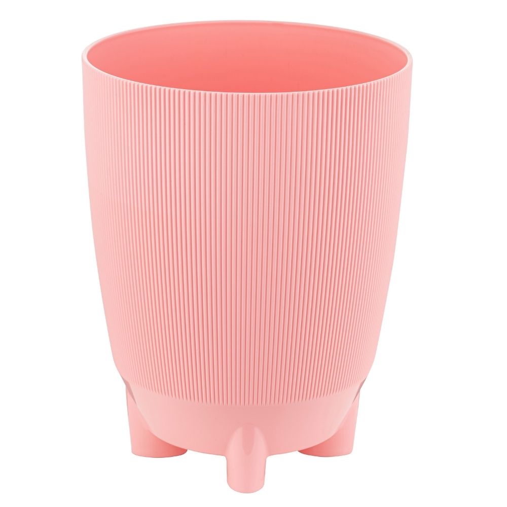 Luna 18 Tall Modern Eco-Friendly Recycled PET Plastic Flowerpot Tray Weather Resistant Stackable Indoor/Outdoor Garden Patio