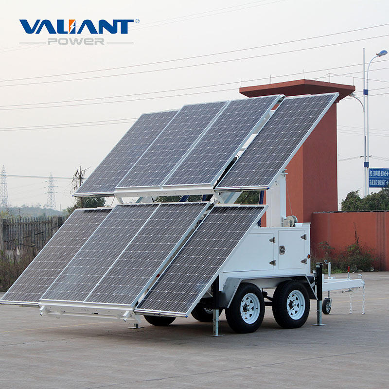 Solar Power Trailer Systems Mobile Power Supply Stations