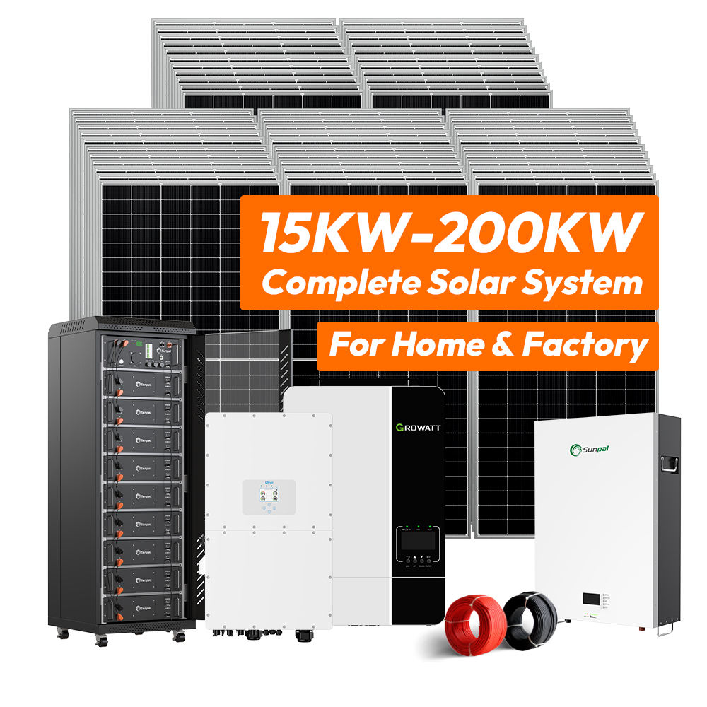10Kw Hybrid Solar Panels Energy System 5Kw 15Kw 50Kw 20Kw 30Kw Complete Kit Solar Power System With Storage Set For Home