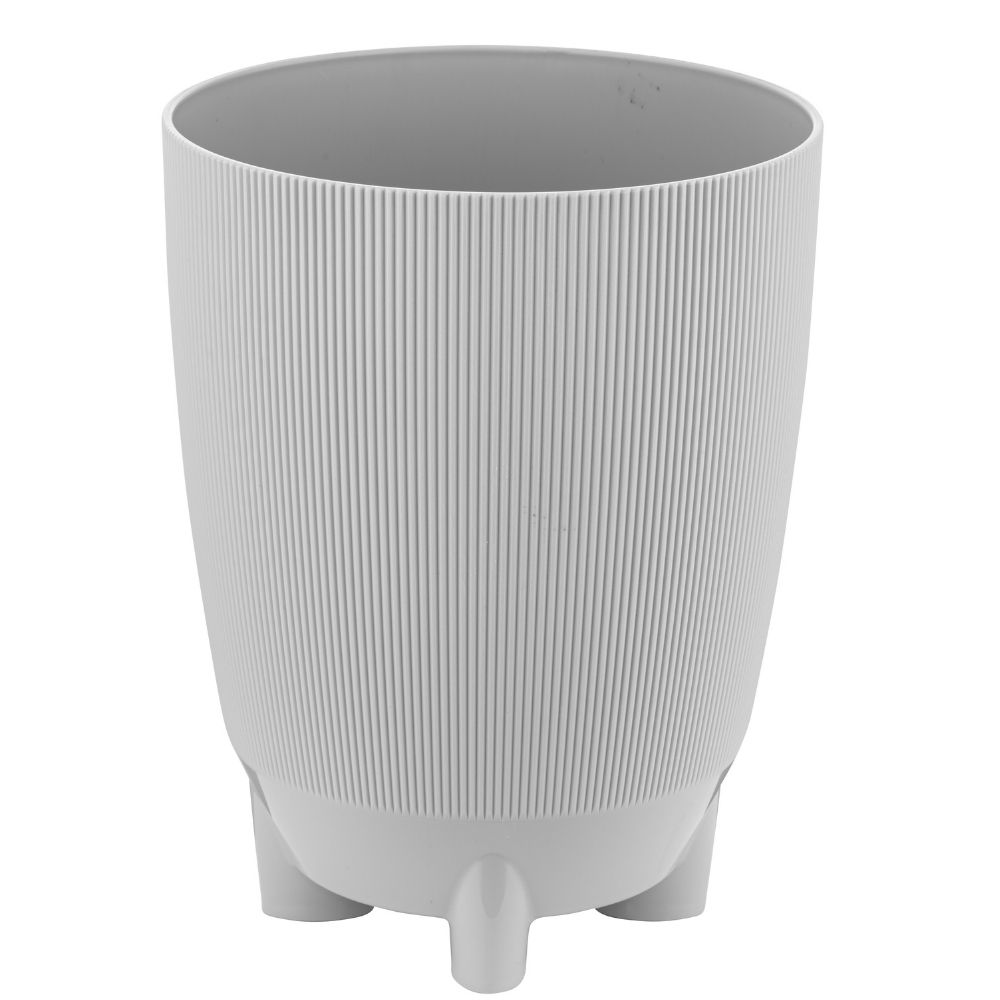 Luna 18 Tall Modern Eco-Friendly Recycled PET Plastic Flowerpot Tray Weather Resistant Stackable Indoor/Outdoor Garden Patio