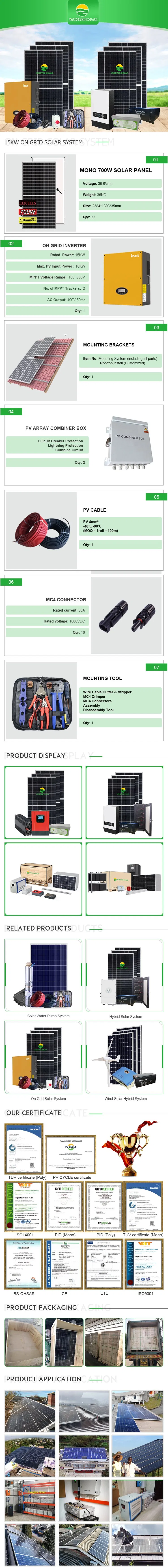 Best Sale 15kw 25kw Grid Tied Solar Panel System Diagram