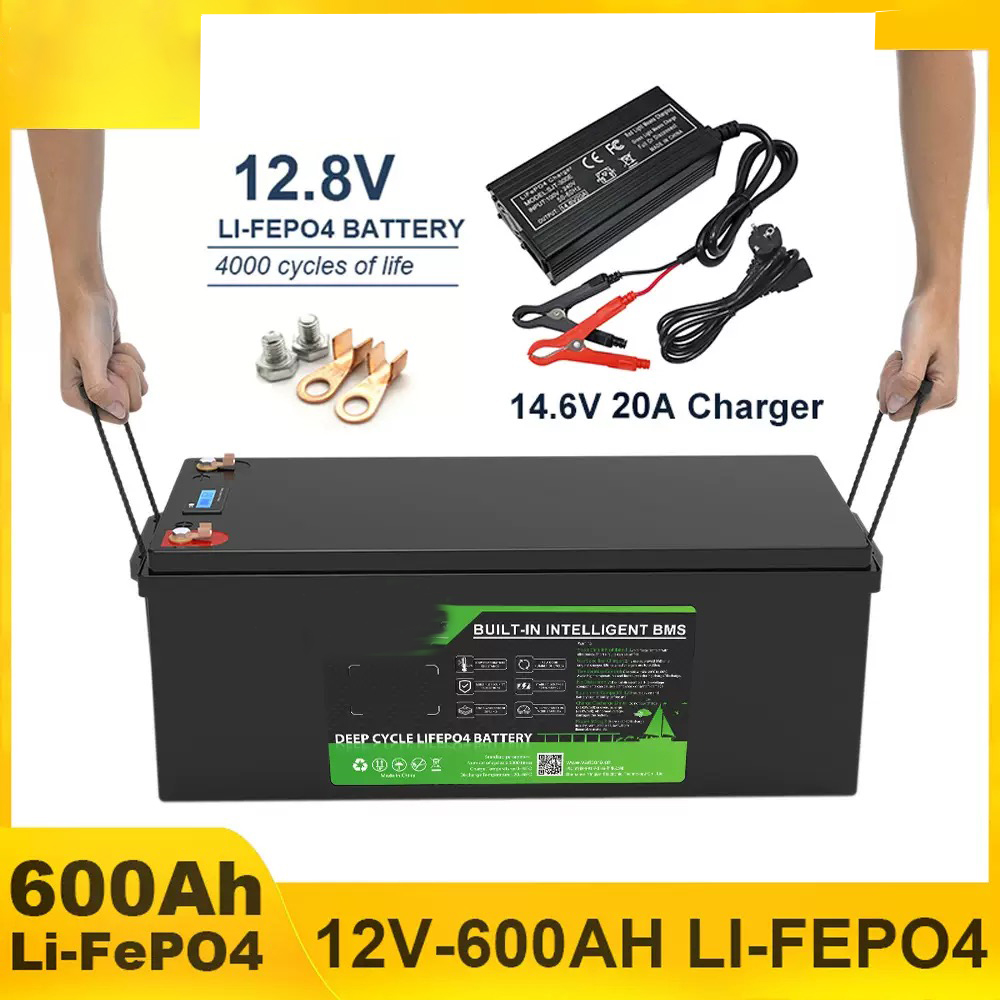 BIXELL CE Certified Rechargeable 12V LiFePo4 400AH/600AH Battery Pack for Home Solar Power System