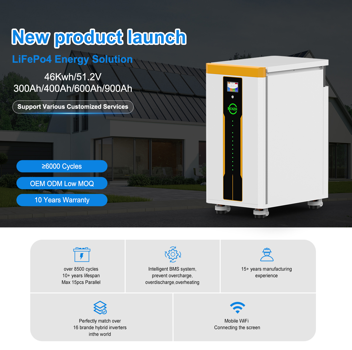 50kWh Energy Storage Battery Specs Graphic