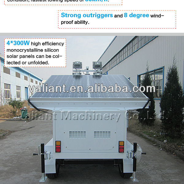 Solar Power Trailer Systems Mobile Power Supply Stations