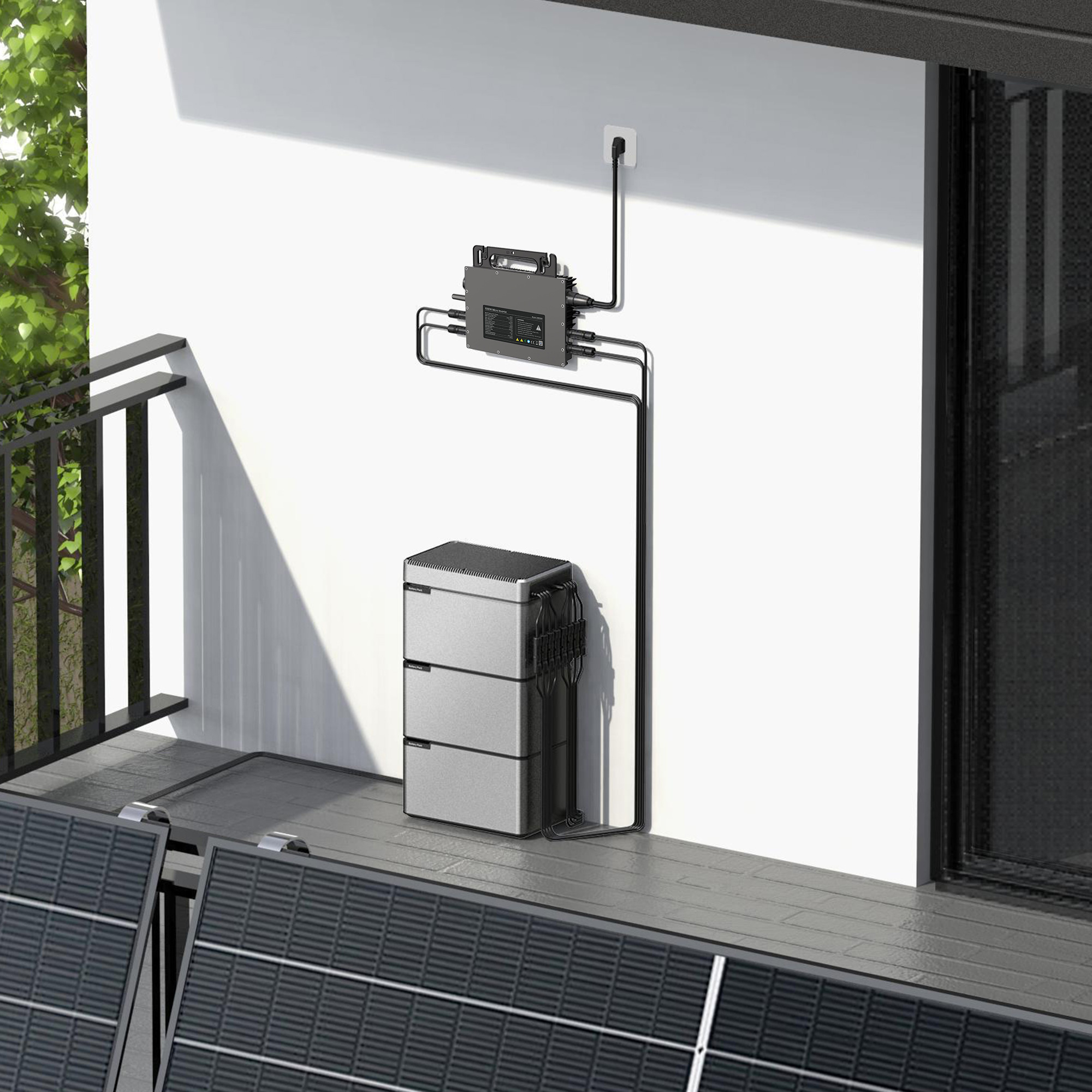 1KW Grid-tie Connected Micro Inverter PV Photovoltaic Inverter Hybrid Solar Inverter For Home Household Balcony Power Plant