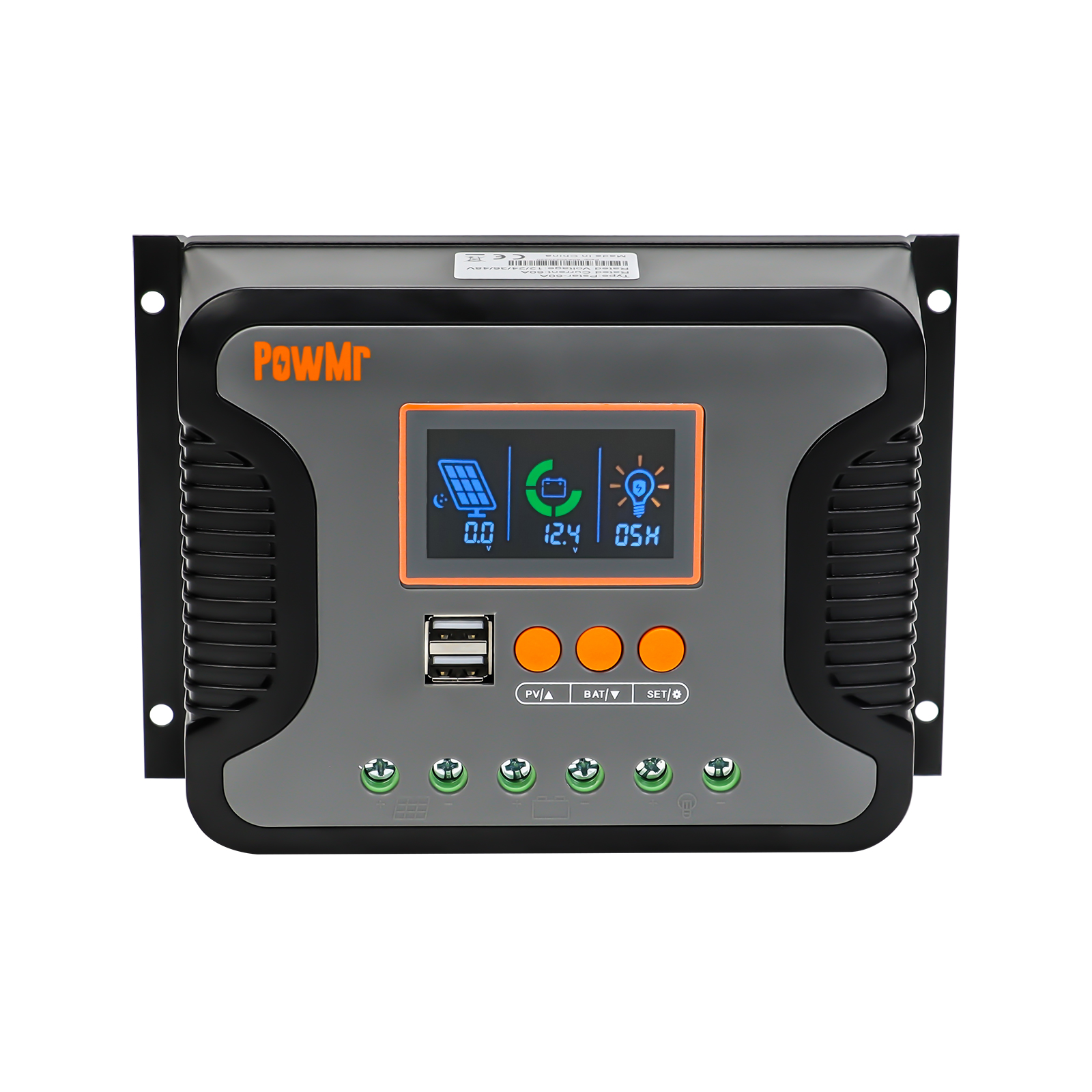 PowMr PWM Solar Controller 30A 100V Solar Charge Controller 12V/24V/48V Auto Solar Charger Controller