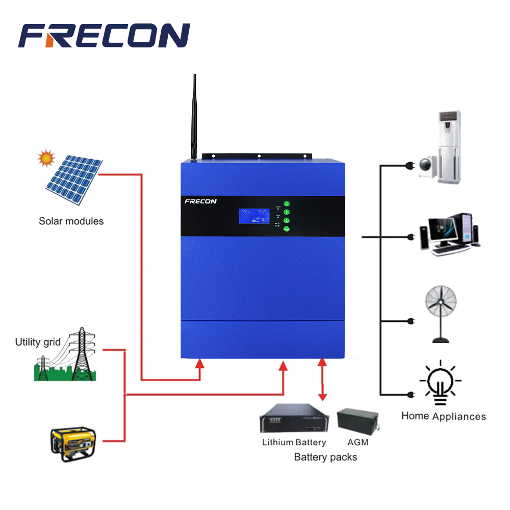 Frecon Factory 3kw 5kw SP520 Off Grid Solar Inverter Air Conditioner Pure Sine Wave Output 3000w Pure Sine Wave Power Inverter