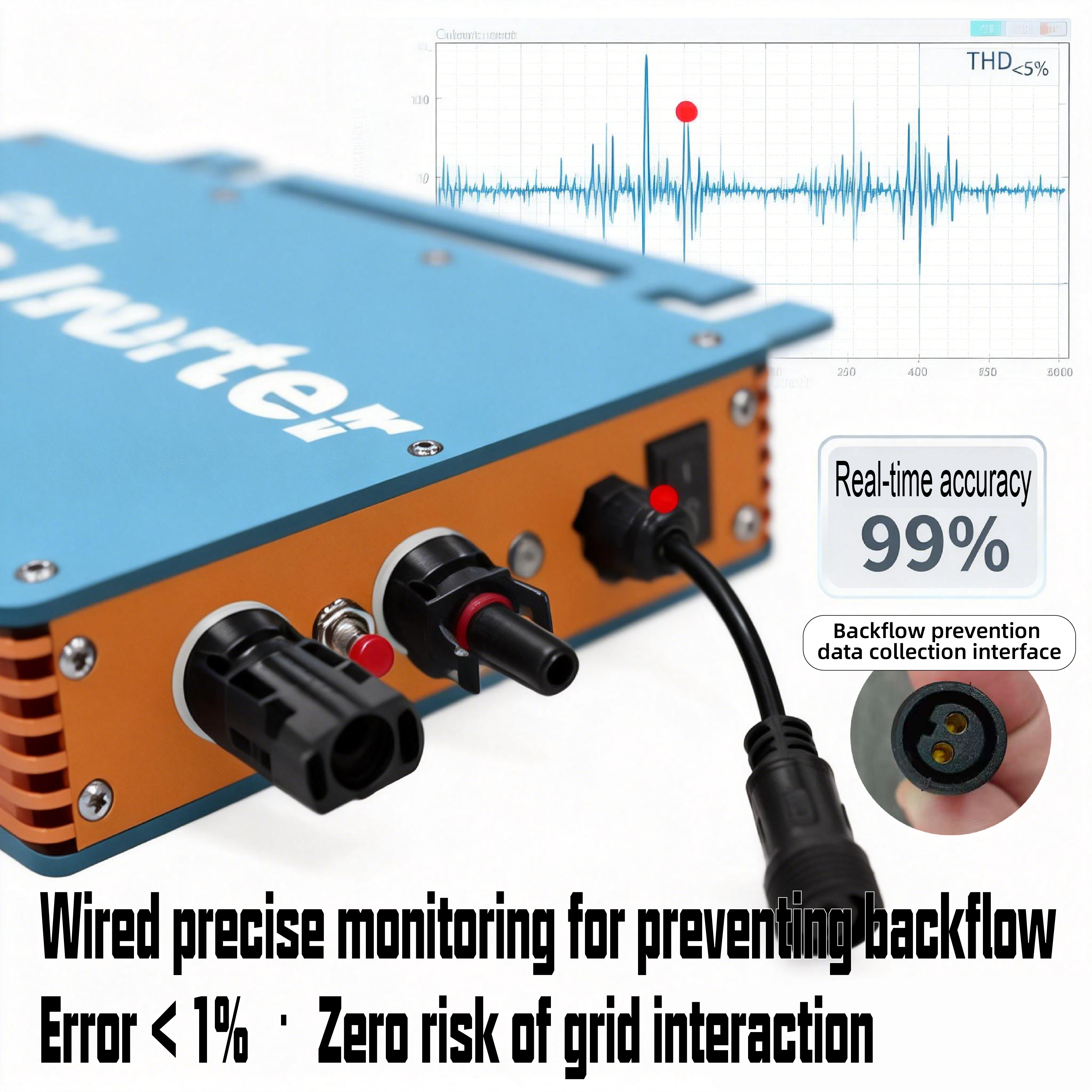 Micro Inverter Mini Anti-Backflow 600W - 2400W Mini Inverter Solar Panel Plug-and-Play Integrated System for Balcony