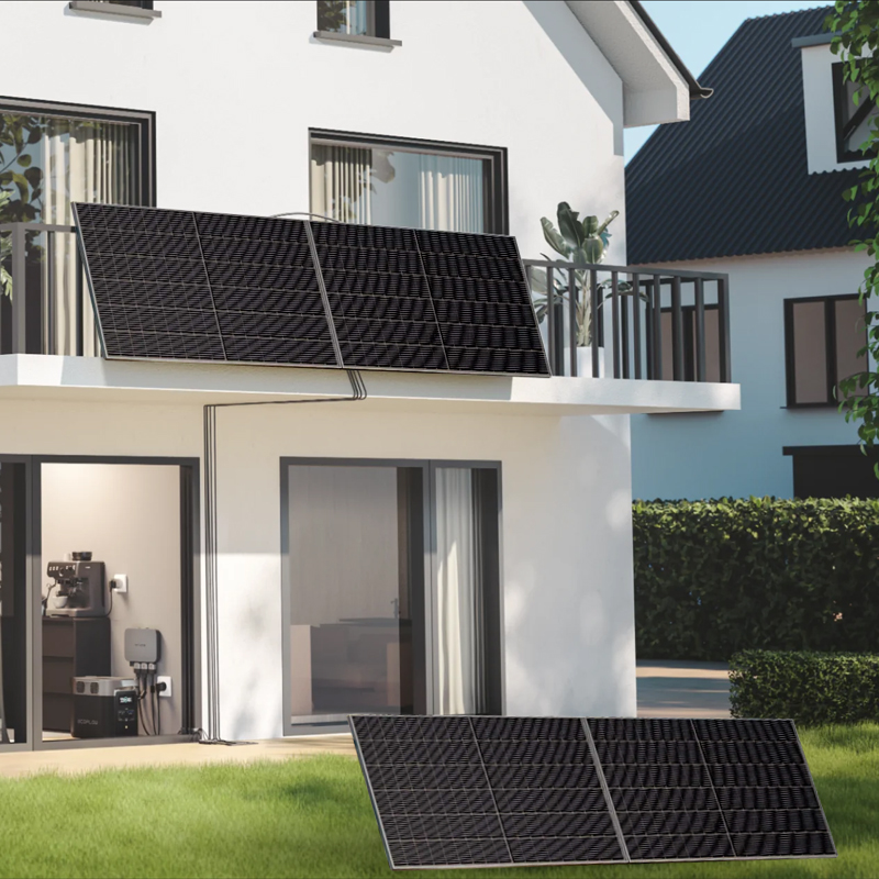 Plug and Play Microinverter Balcony Solar System Kit Current Backflow Prevention Solar Balcony System