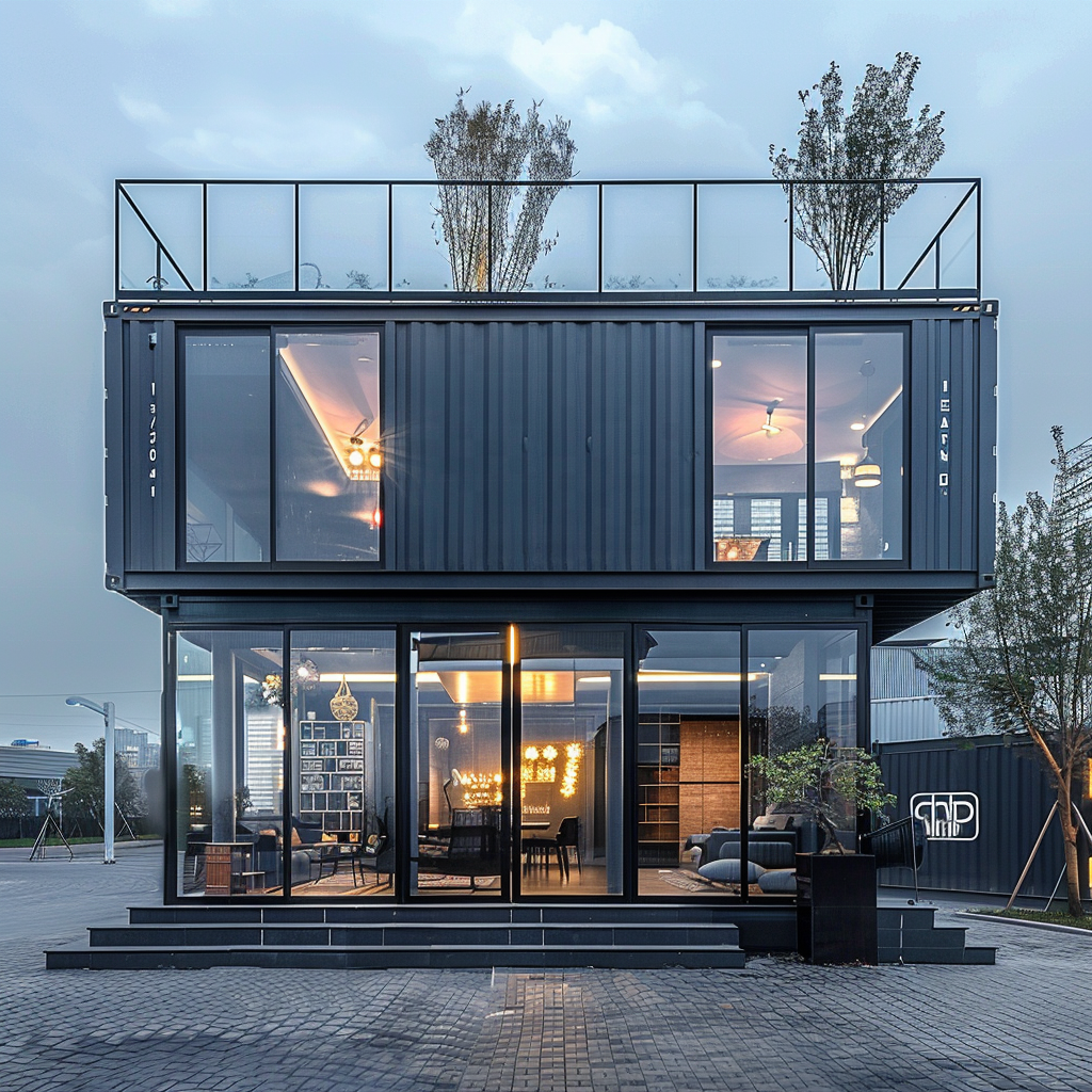 Customized Prefabricated Shipping Container Retail Hub Pop-up Store Hotels Warehouses Villas Container Shops Sandwich Panels