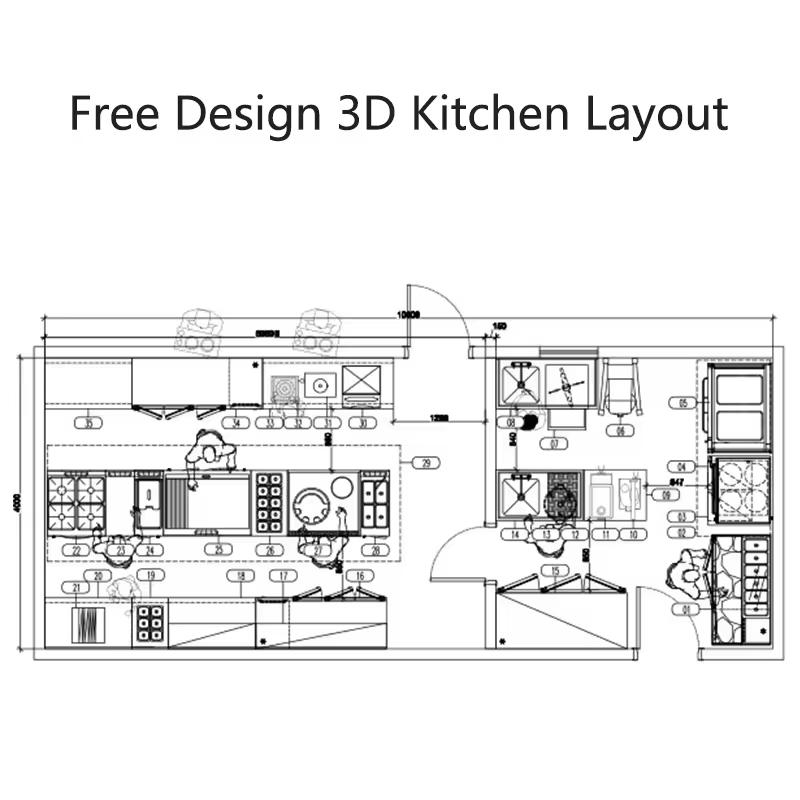 Kitchen Equipment Set Restaurant Setup,Commercial Worktable Workstation for Kitchen,Cocina Industrial a Gas Para Restaurantes