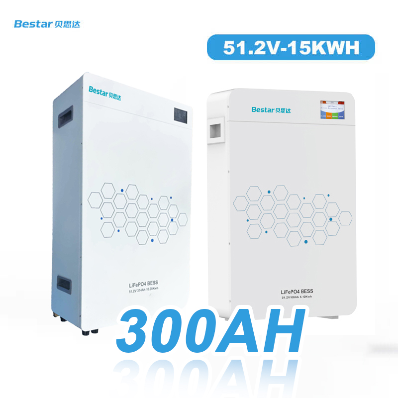 Factory 51.2V 300Ah/314Ah Lithium LiFePO4 Hybrid Grid Home Battery Bank Deep Cycle Customizable 15kWh 8000 Cycles 10-Year