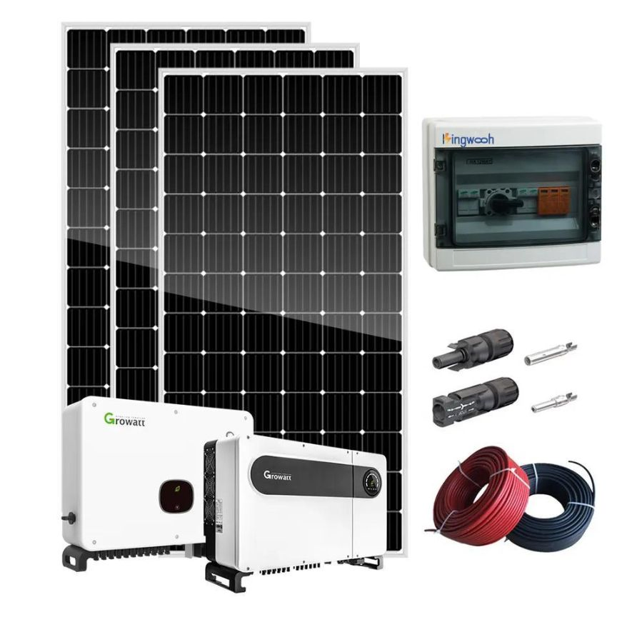 Solar System Commercial 5kw 10kw 15kw 20kw 30kw 50kw on Grid Solar Panel System Grid Tied Solar System All in One