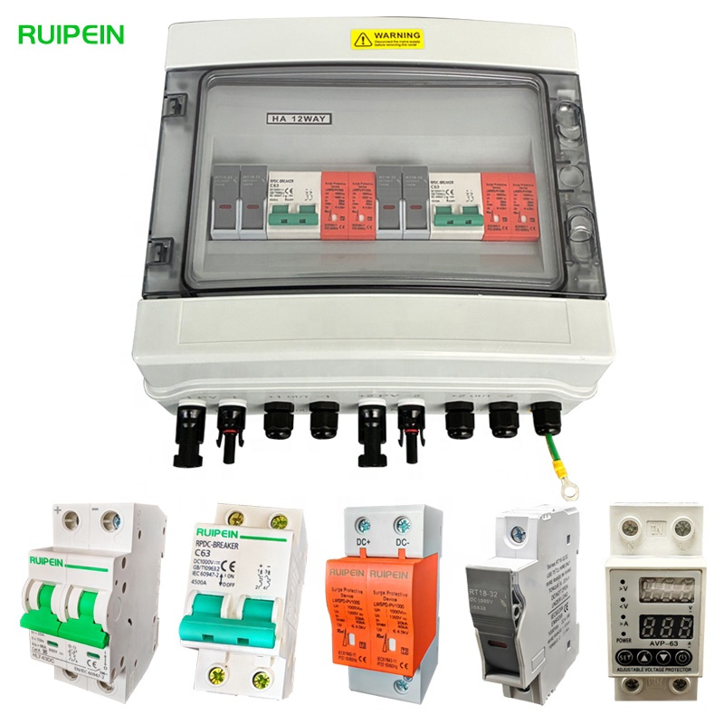 Pv Combiner Box 2 2 Plastic Shell IP65 Indoor Use CE Certified Solar Photovoltaic System Power Distribution Equipment
