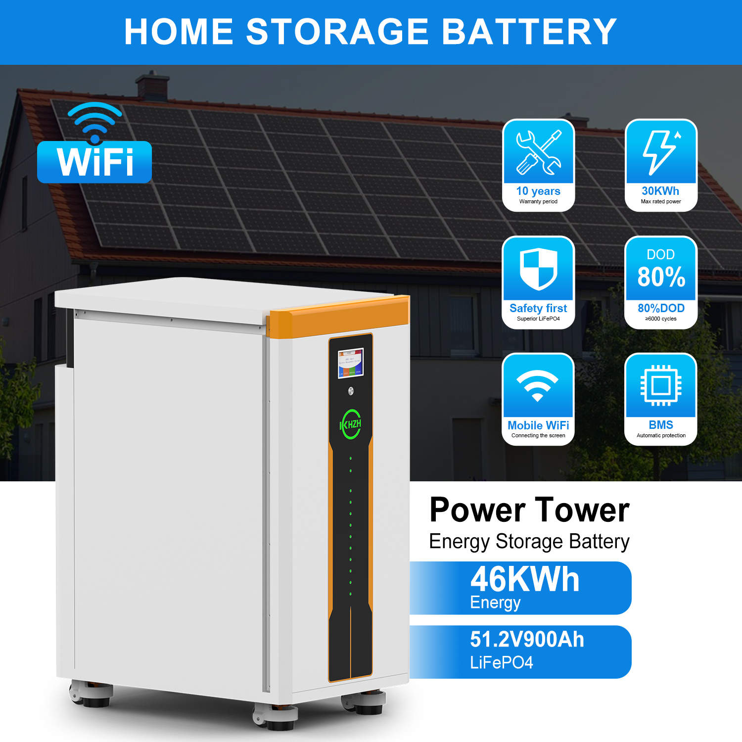 50Kwh Lithium Battery 40Kwh 48V Home Energy Storage System 51.2V 300Ah 560Ah 600Ah 15Kwh Solar Lifepo4 Batteries With Bms
