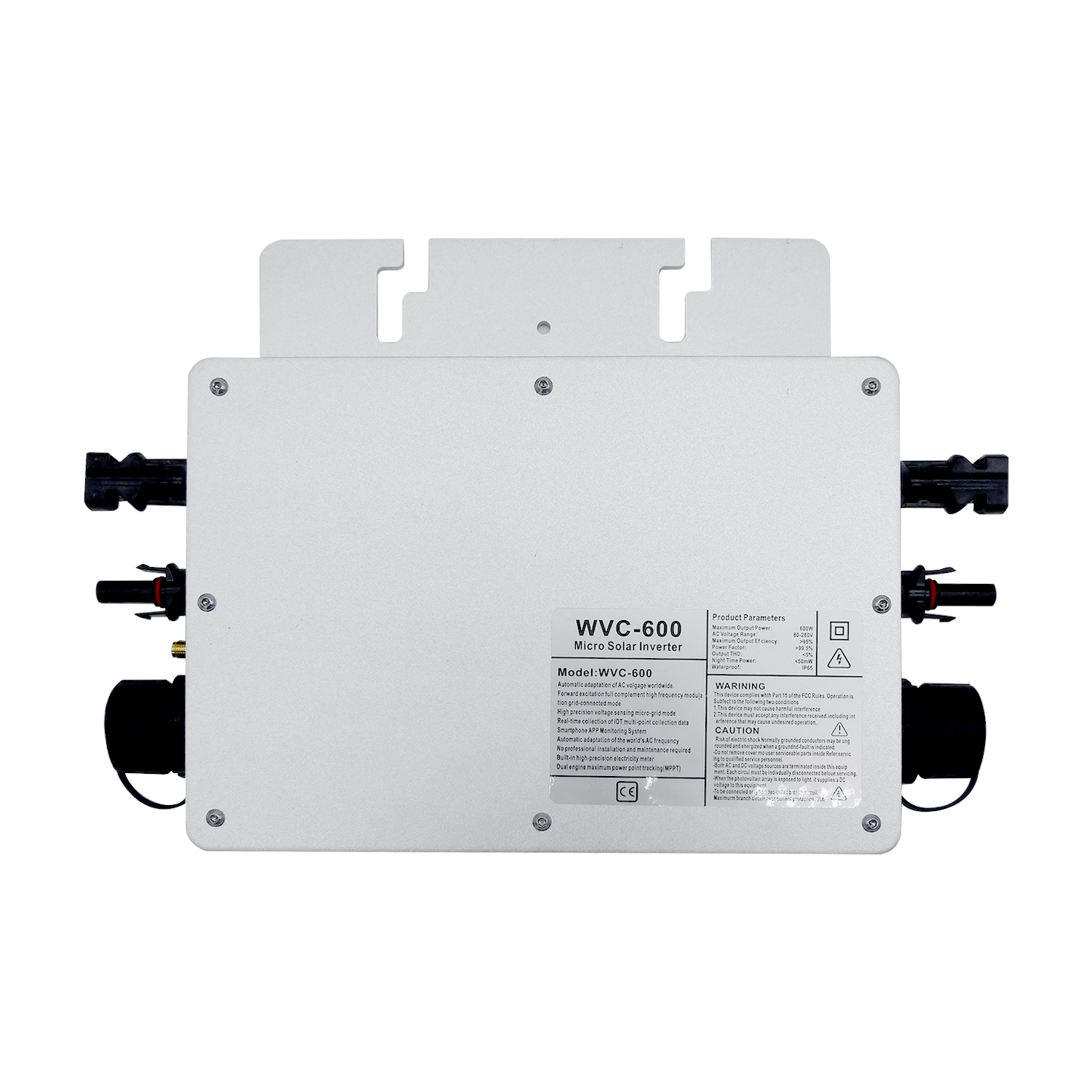 Solar Microinverter Off Grid Solar Inverter WVC-600 IP65 PV System Grid Tie Micro Inverter 600W for Solar PV Panels System