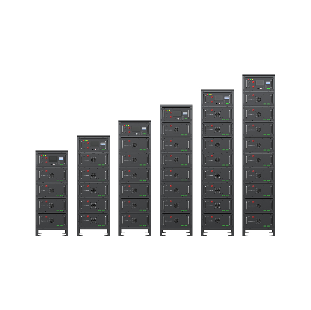 Sunark Long Cycle Life Rack Mount Pack 20kWh 45kWh High Voltage Lifepo4 Battery off Grid IP65 Protection Safety First
