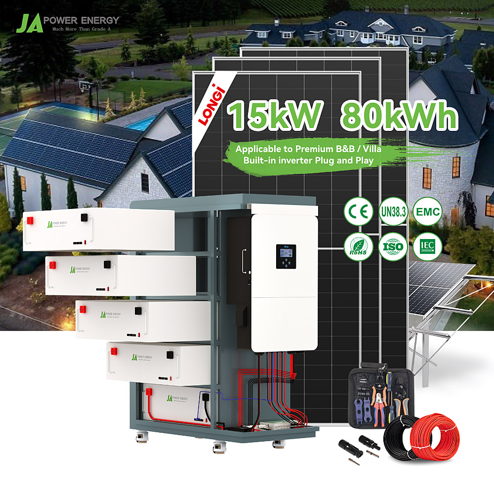 10kw 15kw 20kw 25kw Inverter All In One 50kwh 100kwh 200kwh Lithium Ion Battery Hybrid Home Solar Power System With Solar Panels