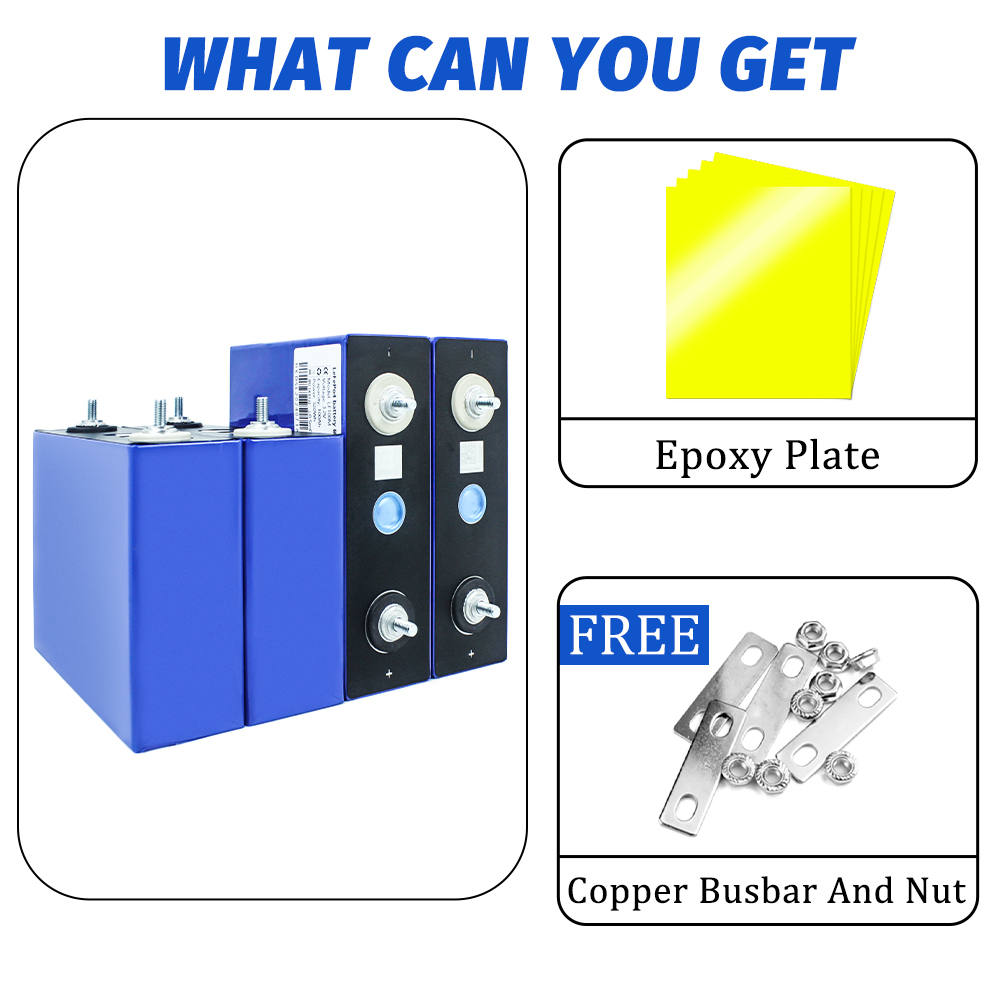 2025 EVE Lifepo4 3.2V 100Ah Battery Prismatic Cells Grade A 6000 Cycles For 12V 24V 48V Home Energy System &amp; Inverter