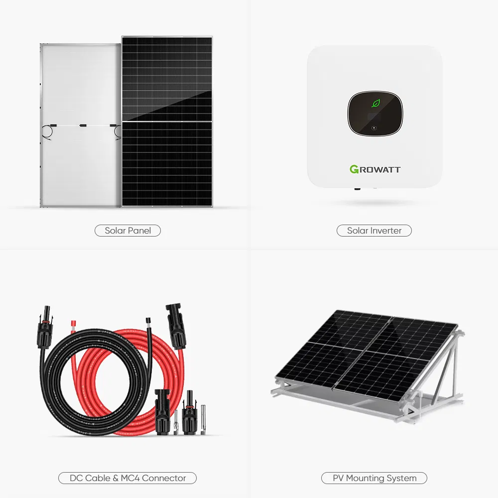 Sail Solar Residential Small Scale Home Use Grid-Tied 3kw 5kw 10kw 12kw on-Grid Solar Power System with Growatt Deye Huawei Inverter