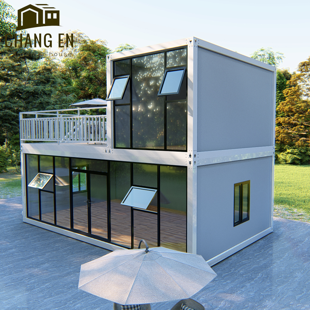 JHCE2 Luxury Mobile House Low Cost 2-Story Flat Pack Modular Trailer Stackable Expandable Modified Studio Living Container