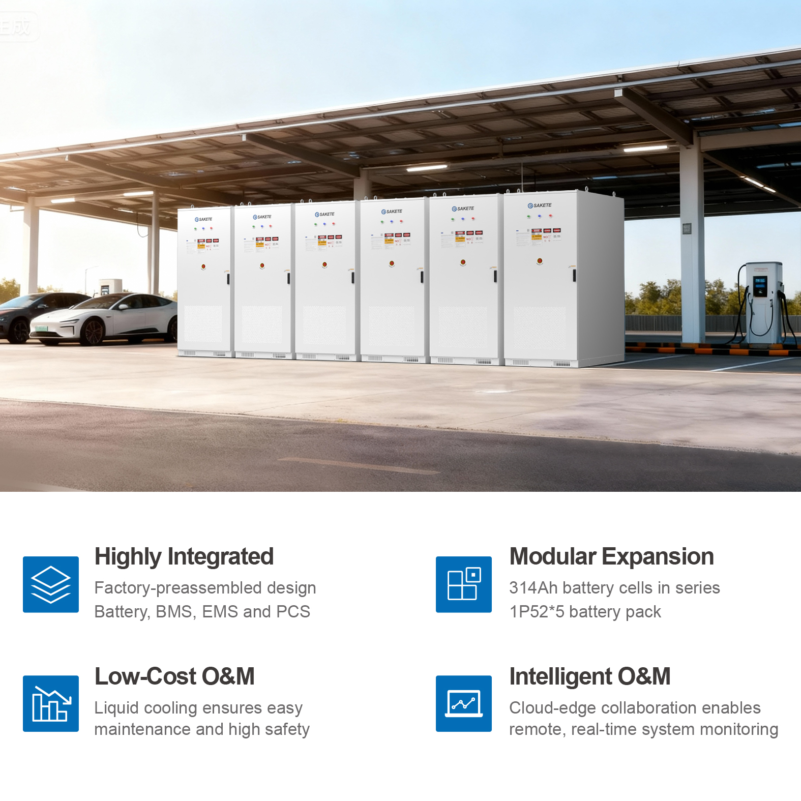 Custom ESS 215kWh 261kWh 1MWh 20ft 40ft Lifepo4 Battery 500kw Cabinet Commercial Solar Energy System Container for Hospital