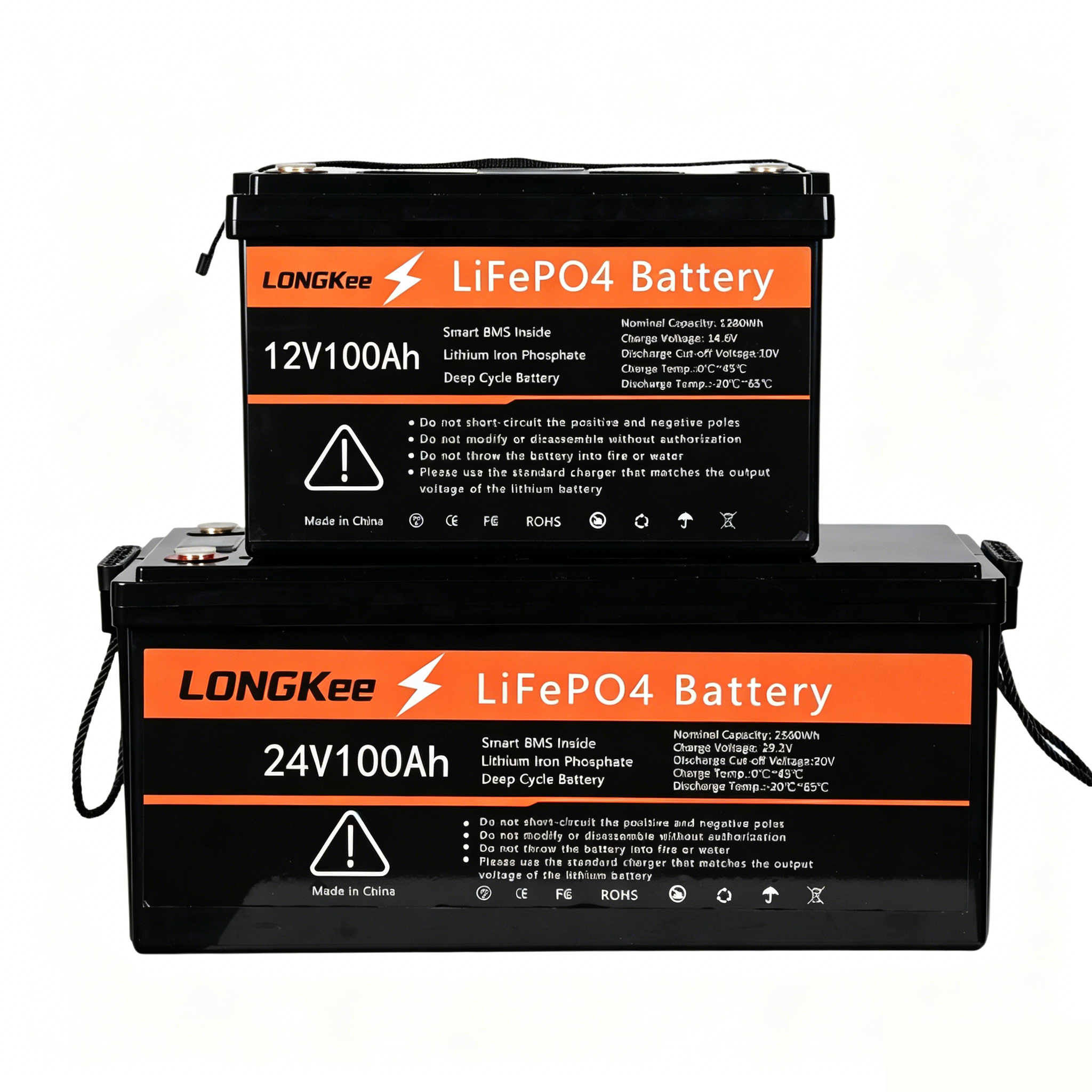 24V(25.6V) 5KWh 200Ah LiFePO4 Lithium Ion Battery Pack Home Energy Storage for Lead-acid Conversion