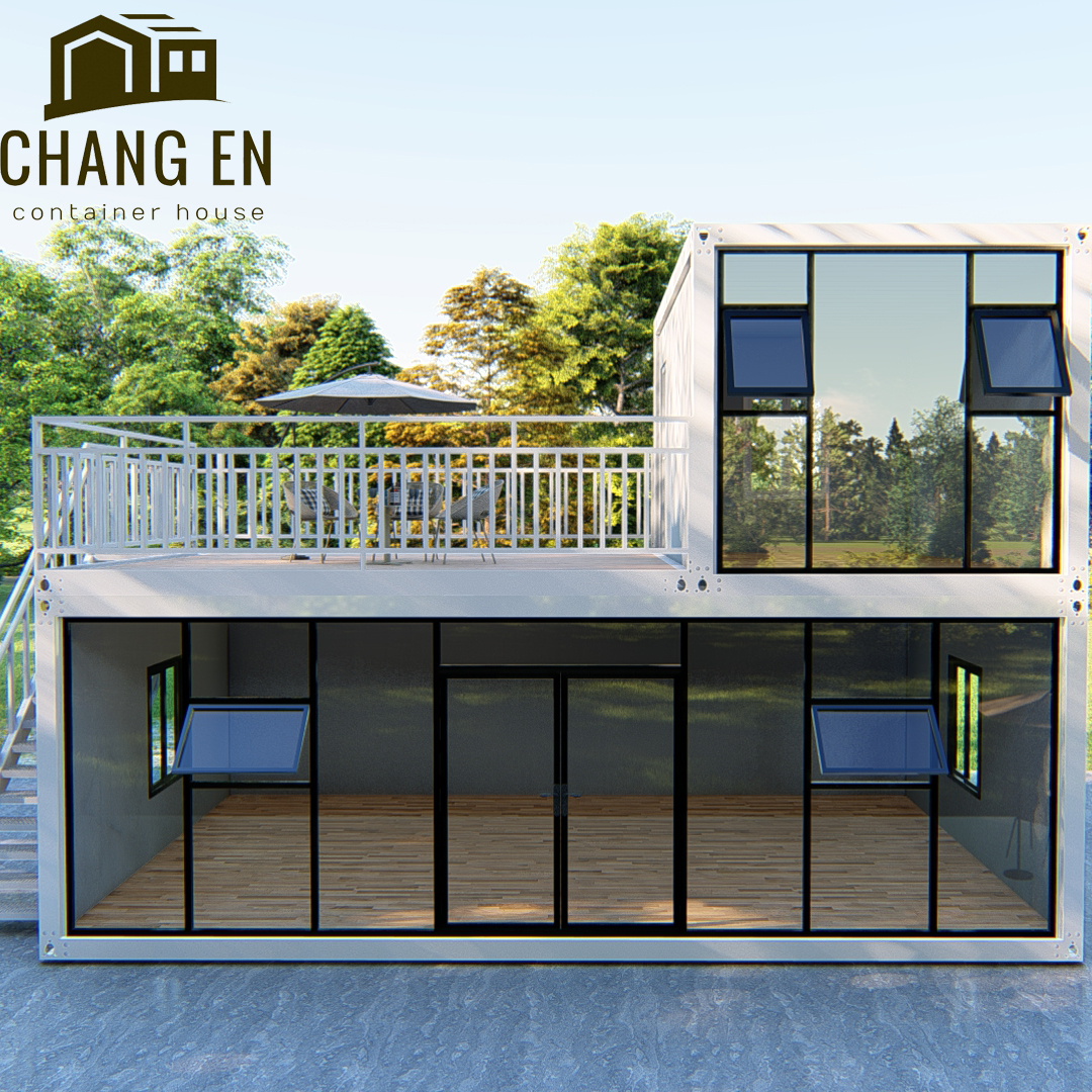 JHCE2 Luxury Mobile House Low Cost 2-Story Flat Pack Modular Trailer Stackable Expandable Modified Studio Living Container