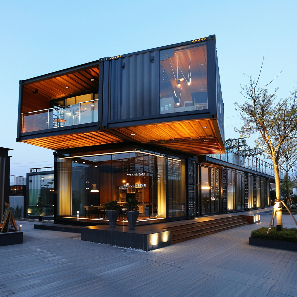 Customized Prefabricated Shipping Container Retail Hub Pop-up Store Hotels Warehouses Villas Container Shops Sandwich Panels