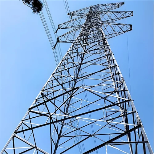 Custom Heavy-Duty Hot Dip Galvanized Steel Power Transmission Tower Overhead Line Support Welding/Cutting/Bending Available