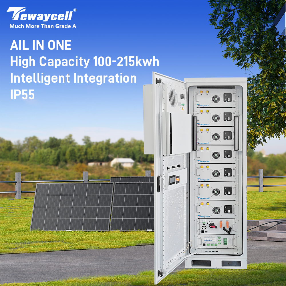 Industrial IP54 LiFePO4 Battery 100kWh/200kWh High Voltage Rack-Mounted ESS with Air Cooling for on Grid Hybrid Solar System