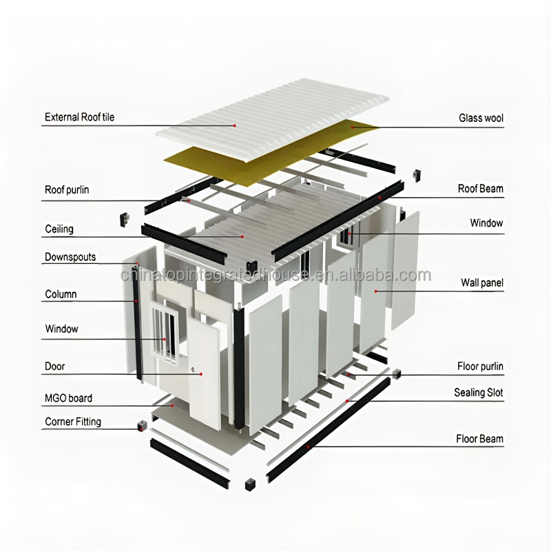 Quick Assembly 40ft Container House Prefabricated Mobile Prefab Steel Structure Villa Box Frame Box Frame Structure
