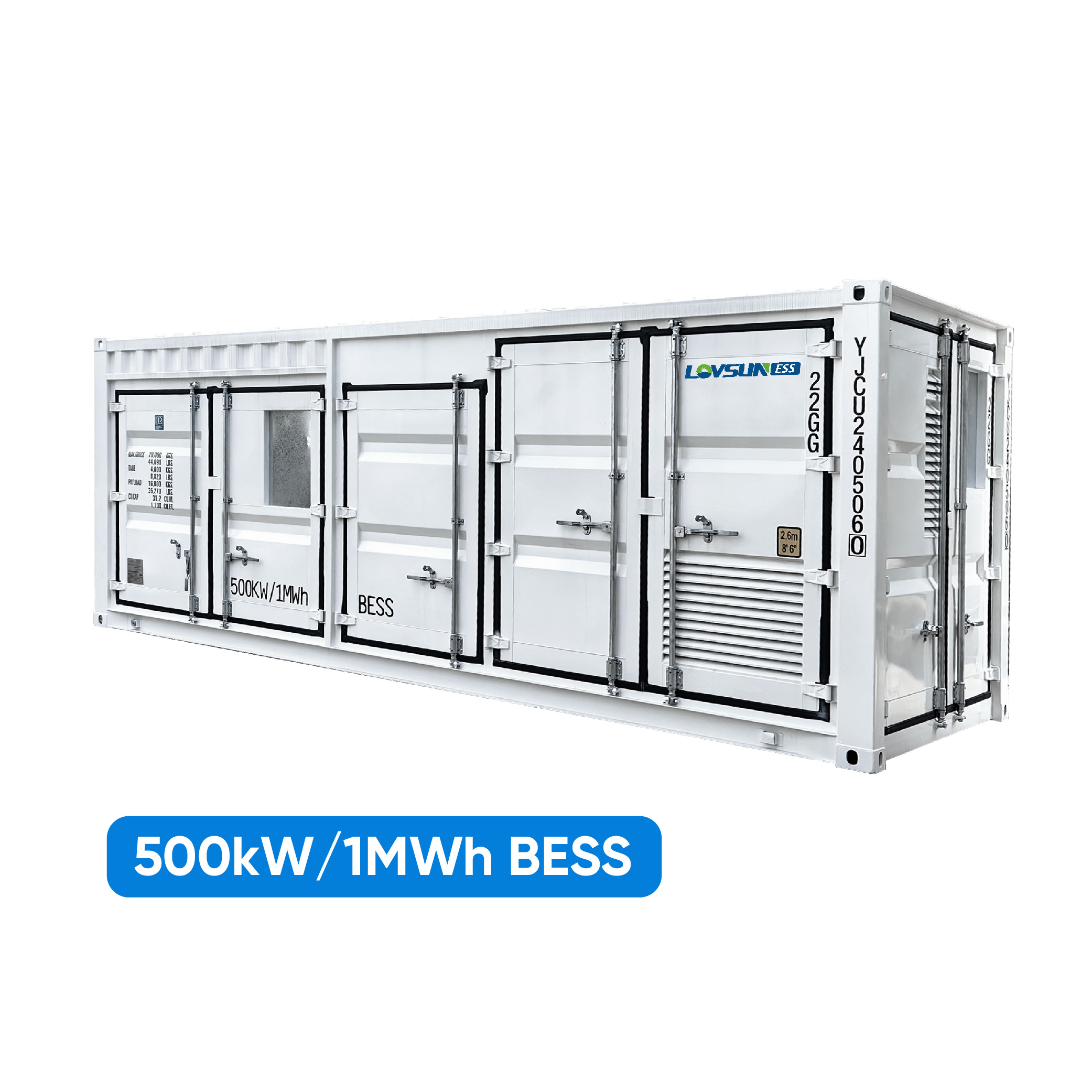 Commercial CATL 20FT 1MWh 2MWh 5MWh Lithium Ion Battery Bess ESS 500KW PCS Battery Energy Storage System Container