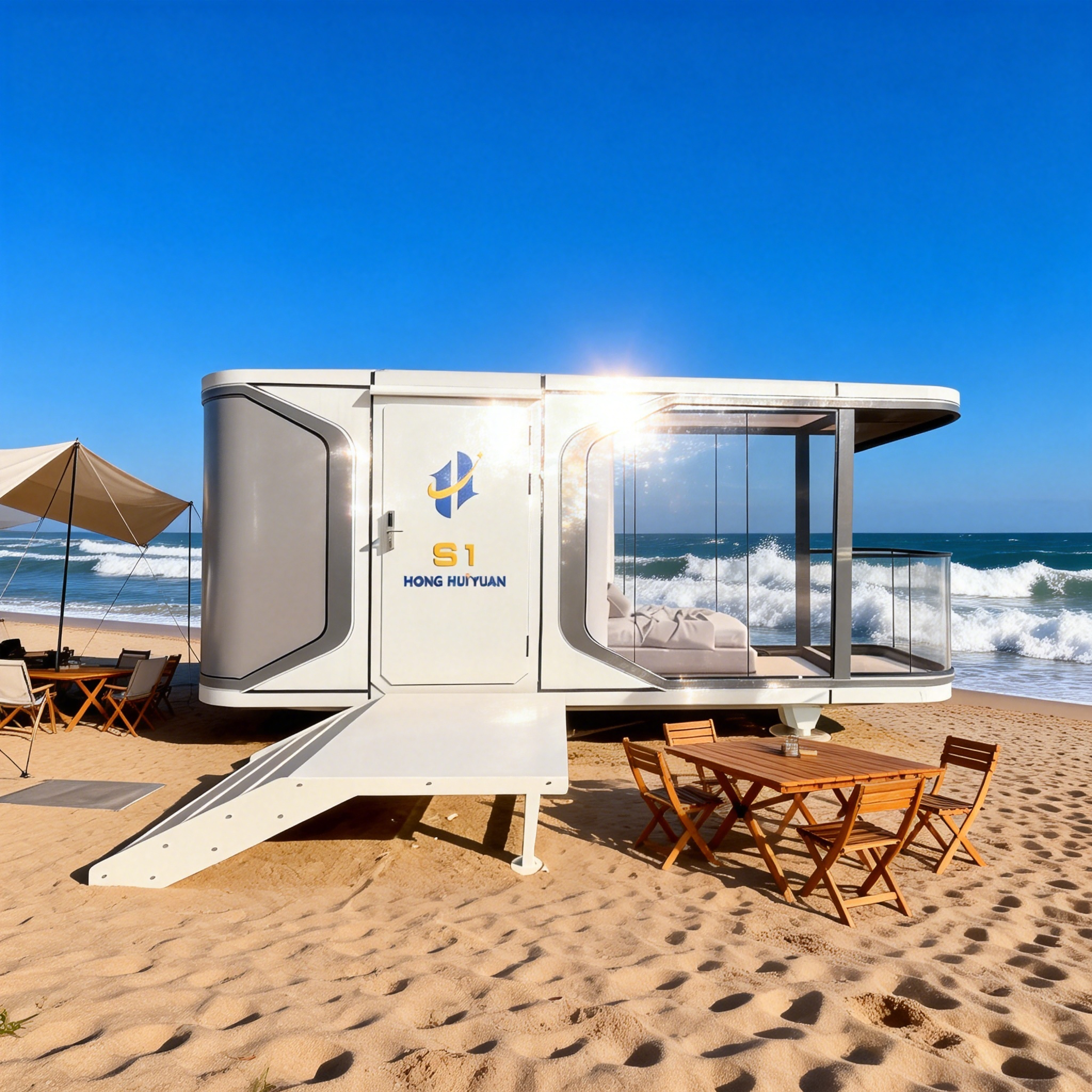 Pre-Fab Stackable Multi-Unit Expandable Low-Impact Capsule House