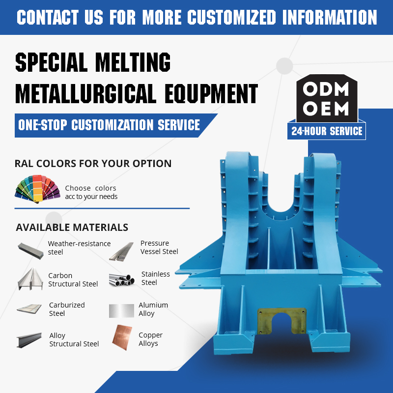 ISO Certified Custom Carbon Steel Metallurgy Smelting Industry Steel Plant Components Machine Foundation Base of Melting Furnace