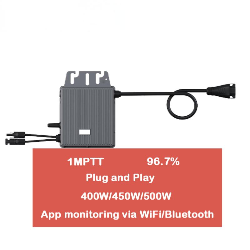 High-Efficiency Single-Channel Solar Microinverter Plug and Play for Balcony PV