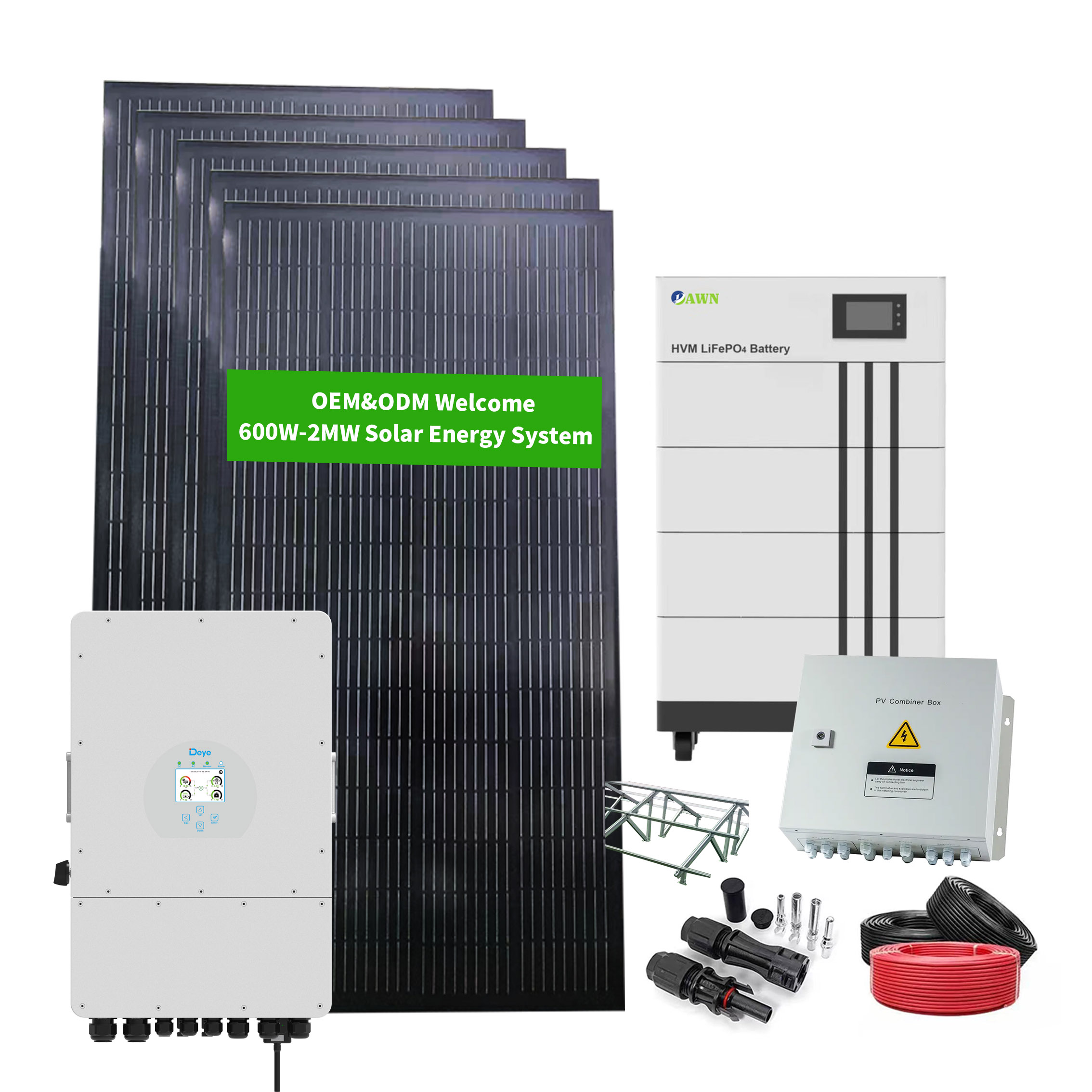 Deye Hybrid 15Kw off Grid Solar Power Panel Energy System 15kw Generator Lithium Battery Systems for Home