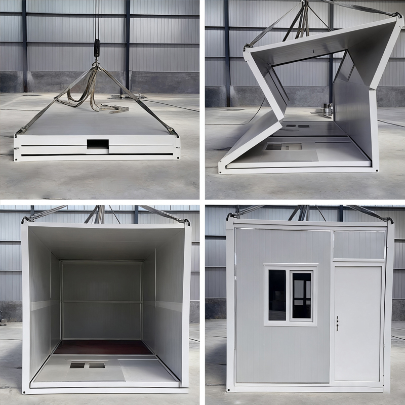 Flat Pack Foldable House Stackable Collapsible Container Shipping Cost Saving Foldable Home