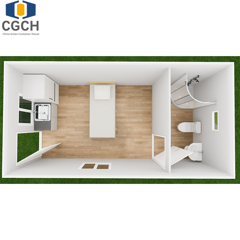 CGCH Detachable Flat Pack Container House No Asbestos Prefab Flat Pack Container House Container House 20Ft For Office Or Living