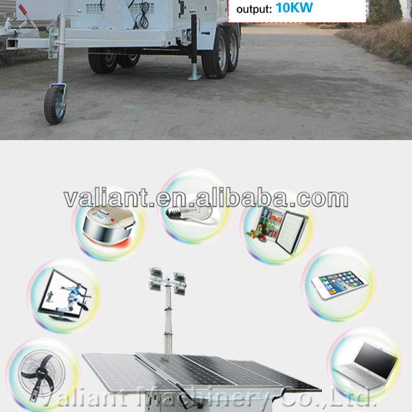 Solar Power Trailer Systems Mobile Power Supply Stations