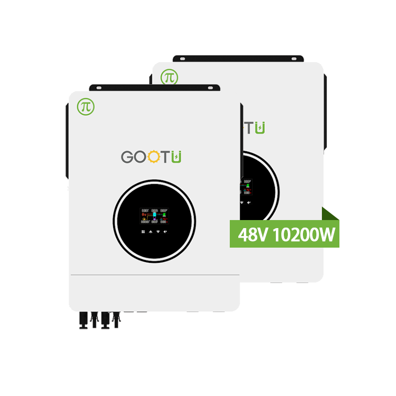 GOOTU 10.2KVA Grid Tie Solar Inverter 160A MPPT Solar Charge Controller 10.2KW 48V Hybrid Solar Inverter Without Battery