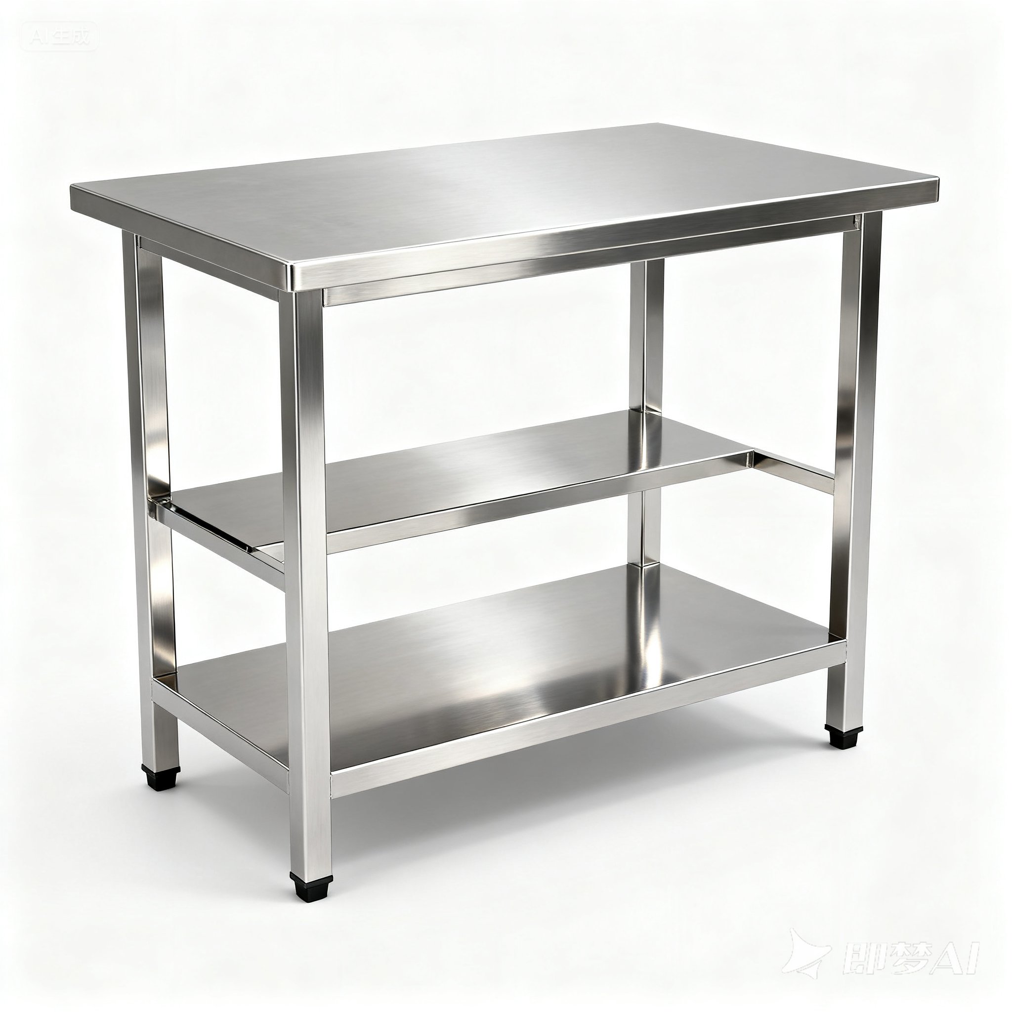 Modern Stainless Steel Polished Surface Work Table Commercial Kitchen Customized Restaurant Food Preparation Workstation 100kg